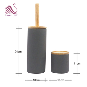 6pcs <span class=keywords><strong>Grigio</strong></span> Effetto Pietra Della Resina <span class=keywords><strong>Bagno</strong></span> Completo <span class=keywords><strong>Set</strong></span> di <span class=keywords><strong>Accessori</strong></span> Con Decorazioni In Legno per il <span class=keywords><strong>Bagno</strong></span> Decor - Product Image 3