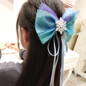 <span class=keywords><strong>Neige</strong></span> princesse Elsa inspiré <span class=keywords><strong>cheveux</strong></span> arcs bleu dégradé Tulle pinces à <span class=keywords><strong>cheveux</strong></span> avec flocons de <span class=keywords><strong>neige</strong></span> accessoires de <span class=keywords><strong>cheveux</strong></span> pour enfants filles tout-petits - Product Image 2