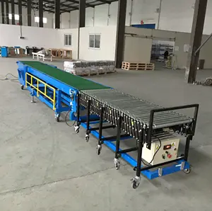 telescopic truck loading and unloading dockless belt conveyor production line