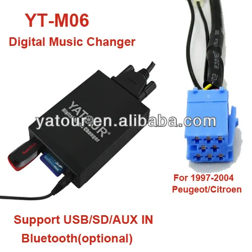 Yatour Vcarlink Auto radio MP3 interfacce player per Peugeot/ Citroen RD3>Car audio USB/SD/AUX/Bluetoot kit