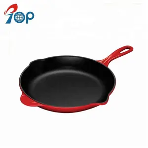 11 inch लाल Enameled कास्ट आयरन Skillets