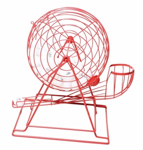 Jaula de bingo metálica de 6 pulgadas, juego de bingo de plástico, máquina de bingo para juegos de bebida sin vasos de chupito, lotería - Product Image 1