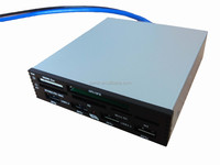 Lector de Tarjetas de Memoria Interno PCI-E de 3.5 Pulgadas con 4 Puertos USB 3.0 Combo HUB