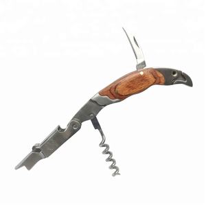 Sacacorchos profesional de alta calidad para abridores de vino de camareros con mango de madera - Product Image 1