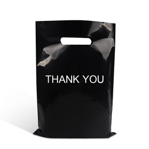 wholesale die cut handle retail merchandise plastic packaging bags with custom printed logo