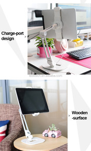 Heavy duty bras flexible universel métal plat forpad stand 360 degrés de rotation stand pour cuisine lit canapé de voiture - Product Image 3