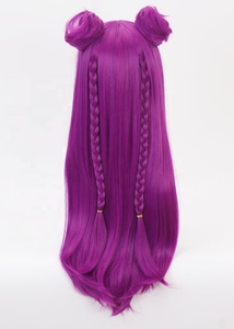 Venta al por mayor League of Legends LOL Peluca Cosplay 70cm largo púrpura <span class=keywords><strong>KDA</strong></span> Kaisa peluca sintética Anime Cosplay peluca 2 coletas - Product Image 6