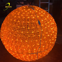 Boule lumineuse magique LED d'extérieur colorée, boule lumineuse LED 3D de Noël