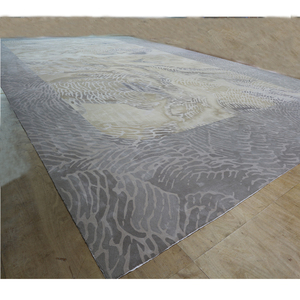 <strong>Grey</strong> and Cream Carpet Textures Motif Hand Tufted Carpet Large <strong>Rugs</strong> <strong>Living</strong> <strong>Room</strong> - Product Image 3