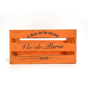 Ensemble de 4 boîtes de rangement en bois rustique campagnard/boîtes en bois décoratives pour porte-plateau - Product Image 3