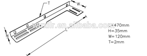 Usine vente Garage porte matériel piste industrielle drapeau en forme de <span class=keywords><strong>Angle</strong></span> <span class=keywords><strong>d</strong></span>'articulation galvanisé personnalisé support - Product Image 3