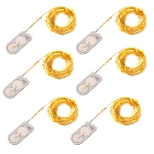 2M 20 LED Mini סוללה מופעל פיות מחרוזת אורות חג המולד דקורטיבי נחושת מחרוזת אור