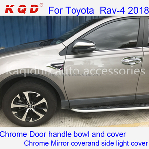ABS Chrome или матовый черный зеркала автомобиля стороне крышки двери зеркало Крышка для <span class=keywords><strong>Toyota</strong></span> RAV-4 2017