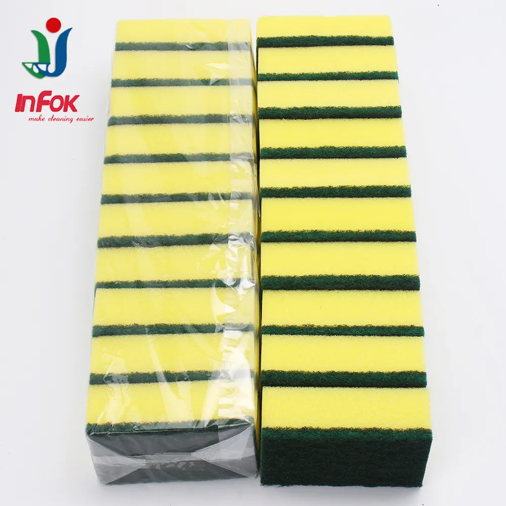 Toptan polyester elyaf mutfak bulaşık yıkama temizleme sünger scourer