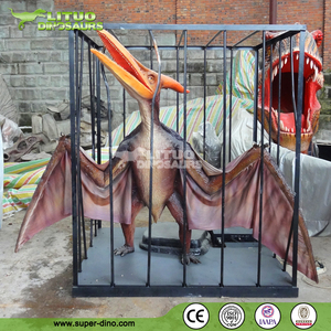 Dinopark-Robot de tamaño real, dinosaurio Pteranodon en jaula, Animatronic - Product Image 3