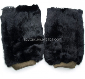 Wholesale Warm Plaid Pattern Breathable Rabbit Fur Boot Cover / Boot Cuff <strong>Leg</strong> <strong>Warmer</strong> for Women Daily Use - Product Image 6