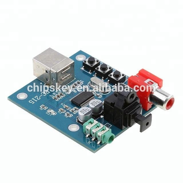 PCM2704USB carte son DAC décodeur USB entrée coaxial fiber de HIFI carte son décodeur