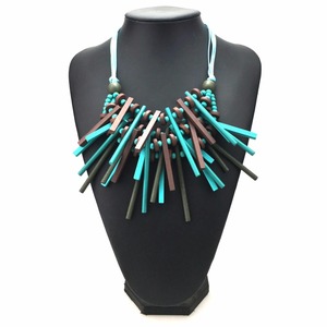 Collana artigianale in <span class=keywords><strong>legno</strong></span> stile bohémien HANSIDON da donna, girocollo alla moda con perline, gioielli <span class=keywords><strong>di</strong></span> tendenza - Product Image 4