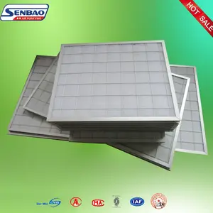 Superficie extendida con Panel plisado filtros de aire de aluminio marco de aluminio 100% sintético de los medios