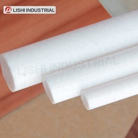 Tige PTFE solide ronde en plastique noir blanc naturel de haute qualité de 5mm à 350mm, barre PTFE