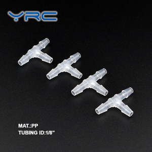 1/8インチの安価なプラスチック製バーブ付き医療用チューブティーコネクター - Product Image 2
