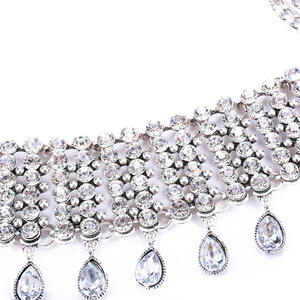 <span class=keywords><strong>Collar</strong></span> y colgante de cristal transparente de estilo bohemio, cadena doble de moda, abalorio de boda, Gargantilla, <span class=keywords><strong>Collar</strong></span> al por mayor - Product Image 6