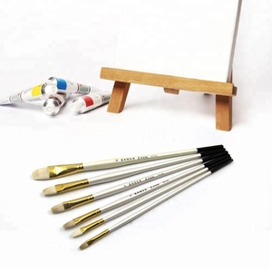Juego de pinceles de pintura profesional para artista, suministros de arte acrílico, juego de pinceles de pintura acrílica con mango de madera de pelo de nailon - Product Image 3