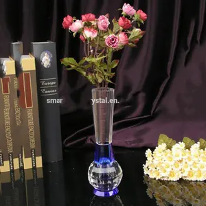 शादी की मेज सजावट के लिए स्पष्ट गिलास k9 फूल क्रिस्टल फूलदान मेज सजावट