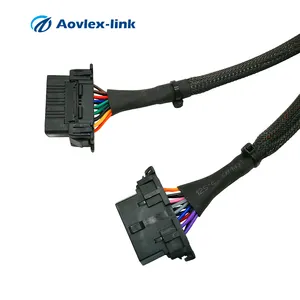 OBD 케이블 OBD2 J1962 Y 분배기 연장 케이블 OBD II 16pin 남성 듀얼 여성 자동차 진단 도구 자동차 배선 하네스