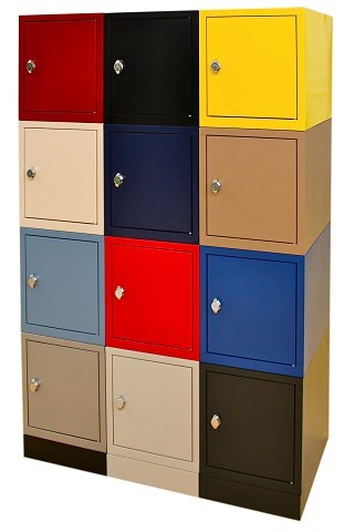 Multi Couleur Portes Mini Casier En Métal De Stockage Boîte Carrée Casiers Verrouillables