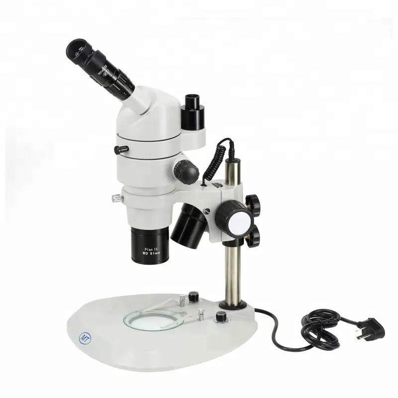 MZPS0880T 8X-80X Trinocular microscópio estéreo zoom microscópio china fabricante