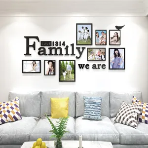 가족 사진 프레임 아크릴 데칼 아트 벽화 홈 장식 벽 스티커