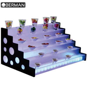 Quầy Bar Thương Mại Thiết Bị Chất Lượng Cao Trang Trí Fancy Tráng Miệng Hiển Thị Đứng Acrylic Rack Buffet Riser Để Bán - Product Image 4