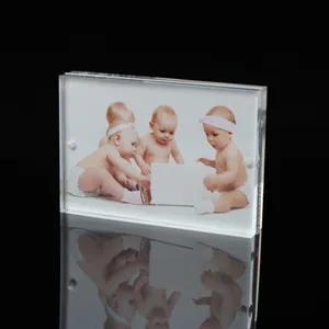 Clear Mini Magnetic Glass Plexiglass Acrylic 4x6 5x7 6 × 8 8 × 10 Magnet Photo Picture Block Booth Frame