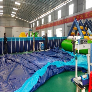 <span class=keywords><strong>Piscina</strong></span> inflable con marco de Metal de acero, equipo de juego de agua con marco de Metal para exteriores - Product Image 4