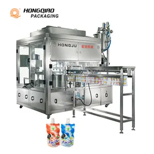 HQ PACK Automatic Filling And Capping Machine for Plastic Spout Pouch for Water Beverage