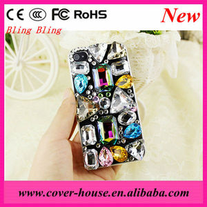 2013 los más populares para <span class=keywords><strong>el</strong></span> iPhone 5 rhinestone Bling casos con diseño <span class=keywords><strong>grande</strong></span> de diamantes, Precio de fábrica - Product Image 1