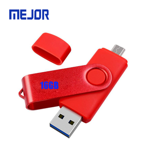 Hot bán Twister Clip USB Flash Disk 16 gam Kim Loại Xoay 2in1 <span class=keywords><strong>Memory</strong></span> <span class=keywords><strong>Stick</strong></span> 32 gam Micro OTG Ổ Đĩa Bút - Product Image 4
