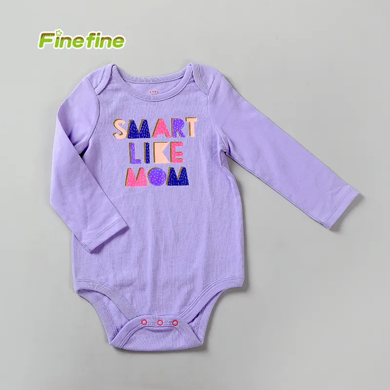 Penjualan paling laris Bodysuit rajut 100% katun kualitas tinggi untuk bayi perempuan