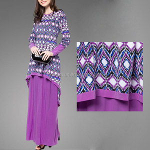 Popular Islámico de Partido de Las Mujeres Vestido de Gasa de Moda Malasia Baju Kurung moderna - Product Image 6