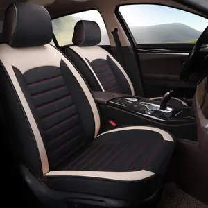 Assento de carro antiderrapante respirável, almofada de tecido compatível com assento completo para a maioria dos veículos