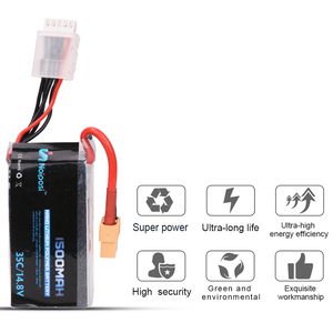 Высокая скорость разряда 2s 3s 4s lipo 1300mah 1500mah 70c литий-полимерный аккумулятор для небольшой гоночный Дрон с видом от первого лица Квадрокоптер - Product Image 5