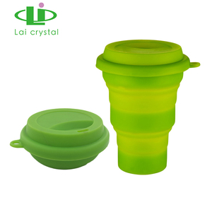 Gobelet à café pliable en silicone de qualité supérieure avec logo personnalisé, 420 ml - Product Image 6