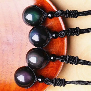 The Most Popular Products <strong>Rainbow</strong> Eye Transfer Good Luck Natural Stone Obsidian <strong>Necklace</strong> - Product Image 4