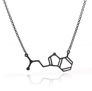 AME028 Huilin Nuova Collana con Ciondolo a Forma di Formula Chimica della Molecola DMT, Regalo per Amici, Uomini e Donne - Product Image 1