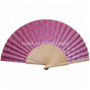 Hot selling custom made Spanish wooden hand fan as souvenir