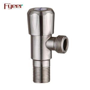 Fyeer Haute Qualité 304 En acier inoxydable Brossé <span class=keywords><strong>Pas</strong></span> <span class=keywords><strong>Cher</strong></span> Vanne D'<span class=keywords><strong>angle</strong></span> - Product Image 1