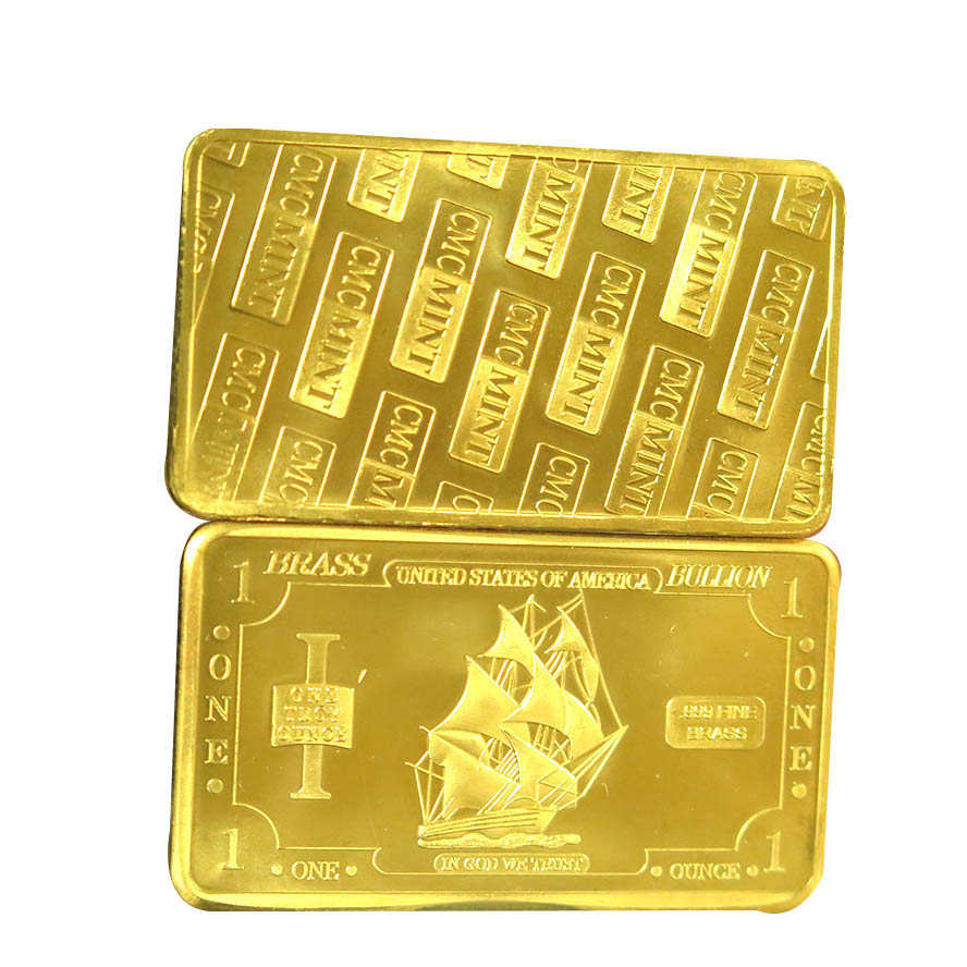 Barang Kuningan 1 Oz 999 Batang Kapal Besi Bullion Kuningan Padat Halus untuk Dijual B50