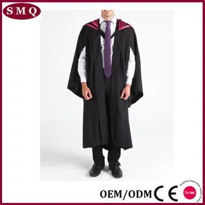 Wholesale Black Robe Choir Uniform Master Graduation Gown