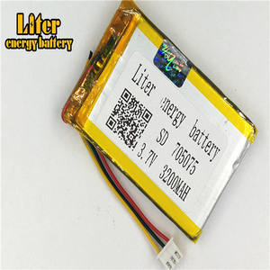 Spina 2.5-3 P Batteria Al Litio 3.7 V 705075 3200 mah ad alta densità piatto lipo batteria ai polimeri di litio li batteria agli ioni di - Product Image 1